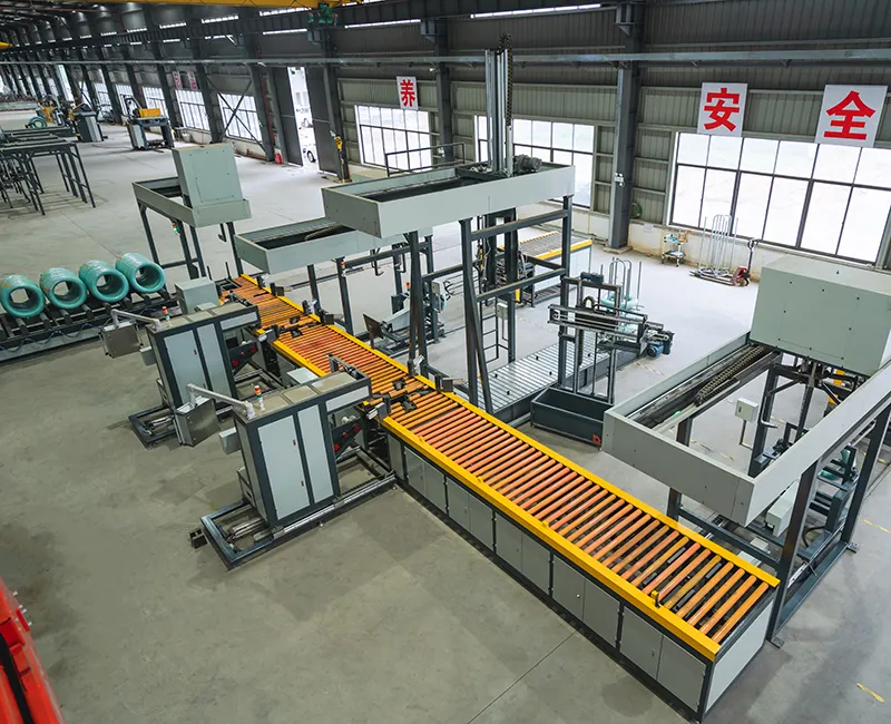 Línea de embalaje horizontal automática de bobinas de alambre SA-WS-200