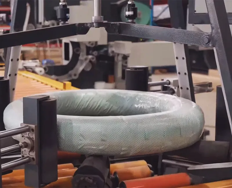 Línea de embalaje horizontal automática de bobinas de alambre SA-WS-200